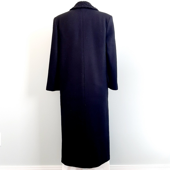 🅱️🅾️G🅾️ Le Chateau long black wool coat - Picture 2 of 7